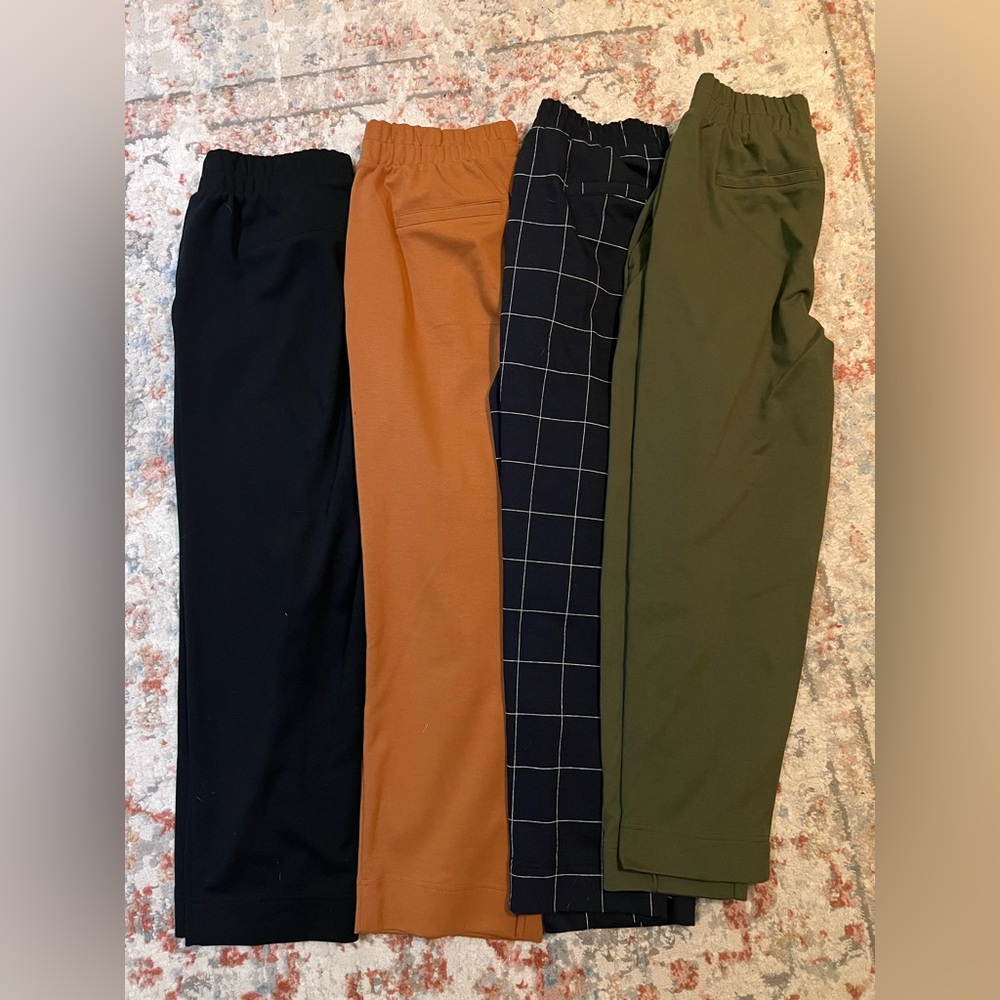 Lot of 4- Women’s high rise slim straight fit pull on pants.